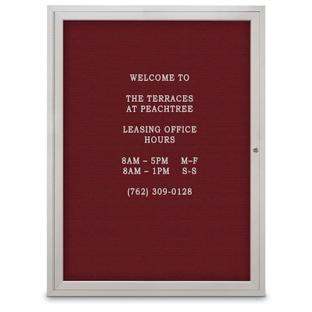 United Visual Products Letterboard, Burgundy/Satin UV1162D-SATIN-BURGUN